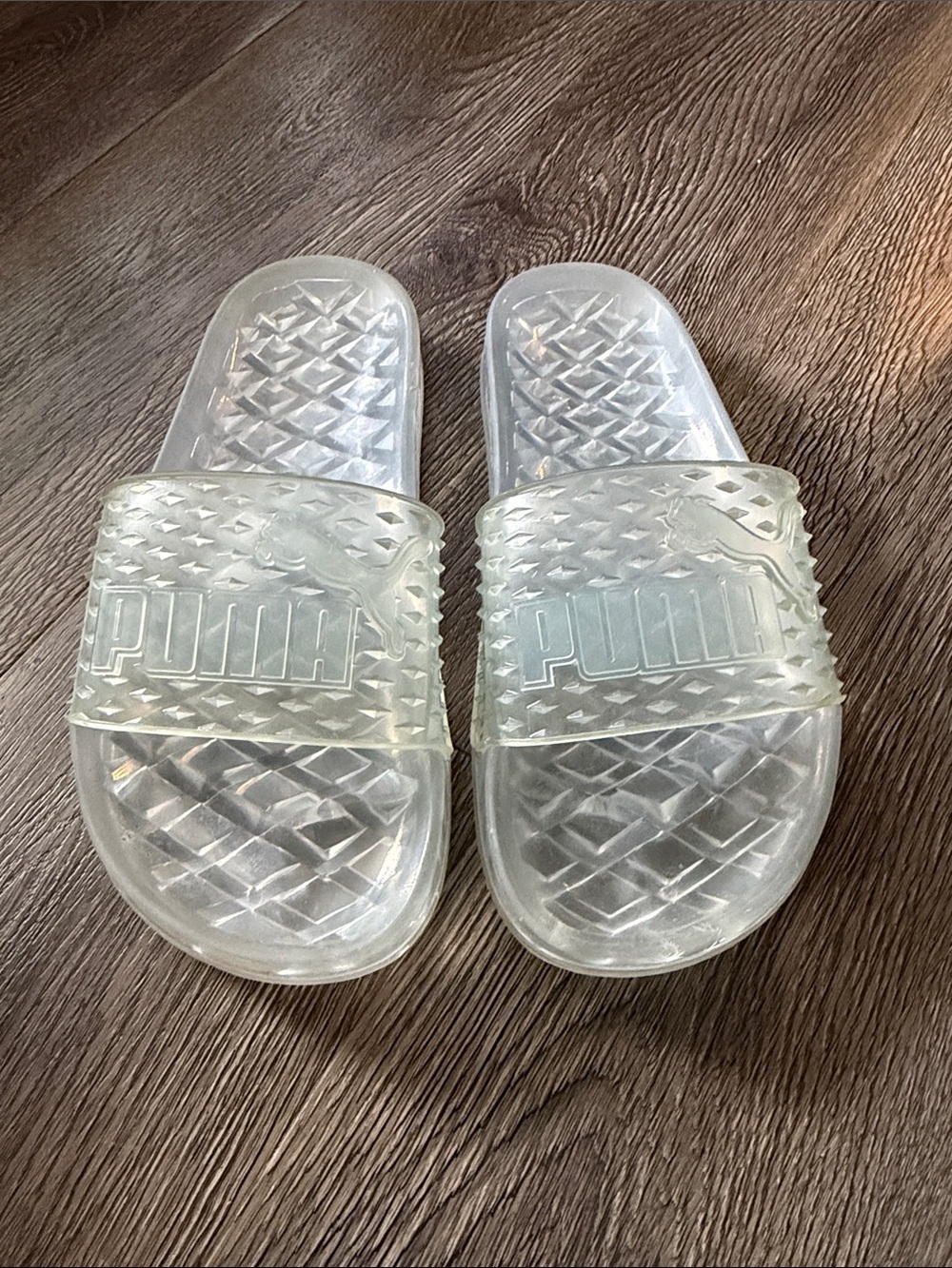 Puma X Fenty Translucent Clear Slide Sandals